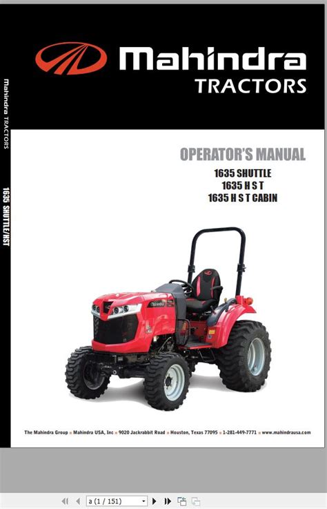 <b>Mahindra</b> Agriculture North America. . Mahindra 1635 service manual pdf